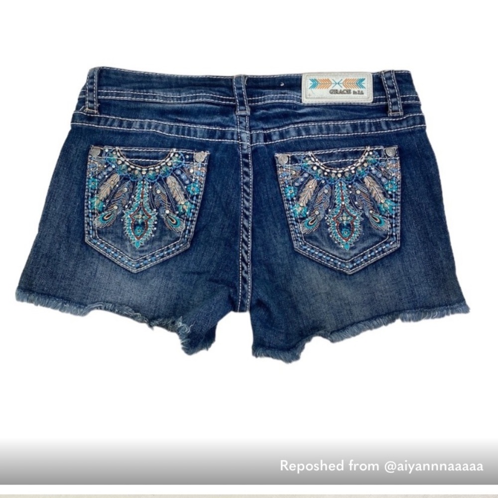 Grace In LA Jean shorts size 29
